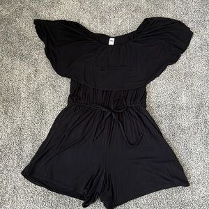 Old Navy Off The Shoulder Black Romper, SIZE M